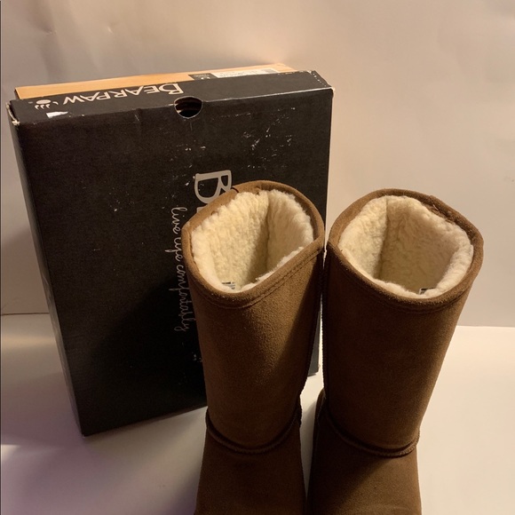 YOUTH BEARPAW EMMA TALL 9/" 618Y HICKORY II SUEDE WINTER BOOTS